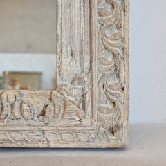 Vintage Carved Indian Square Mirror 298336