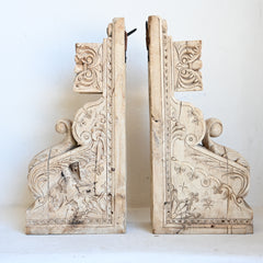 Indian carved brackets set/2 304189