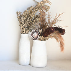 Tuba ceramic vase Tall white