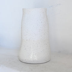 Tuba ceramic vase Medium white