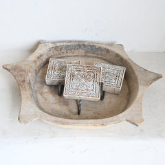 Indian printing block single wall hook 245513