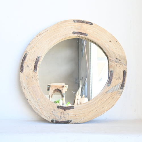 Vintage Indian Round Mirror 300503
