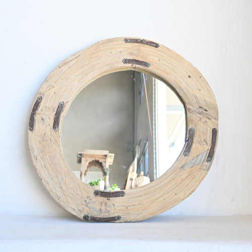 Vintage Indian Round Mirror 300503
