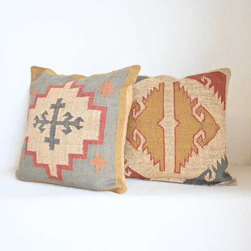 Wool Jute Cushion cover