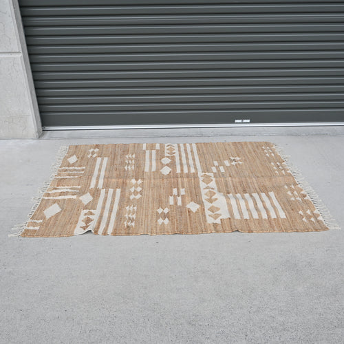Natural Indian Wool/ Jute rug  S002b