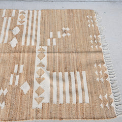 Natural Indian Wool/ Jute rug  S002b