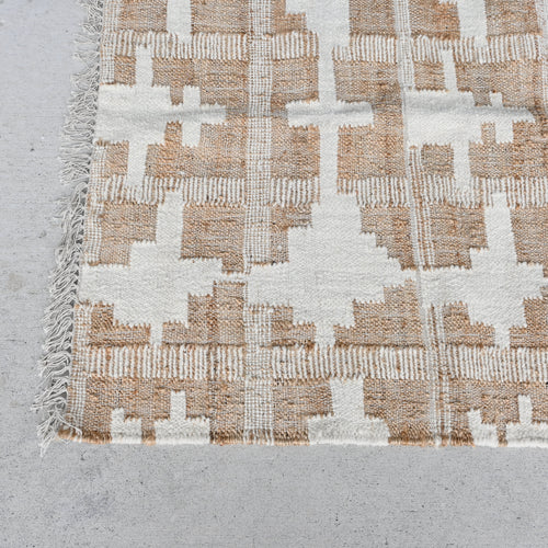Natural Indian Wool/ Jute rug  S002a