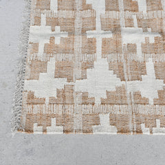 Natural Indian Wool/ Jute rug  S002a