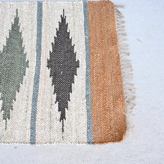 Natural Indian Wool/ Jute rug  S004