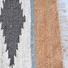 Natural Indian Wool/ Jute rug  S004