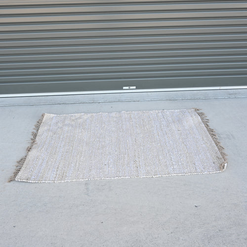 Natural Indian Wool/ Jute rug  S004a