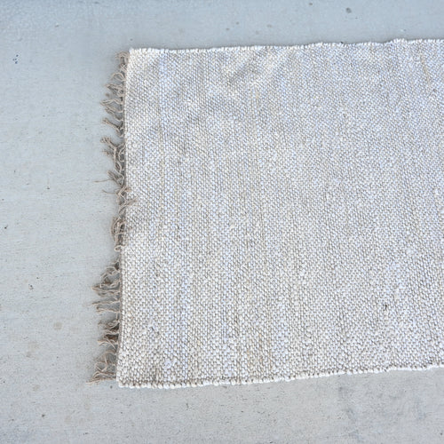 Natural Indian Wool/ Jute rug  S004a