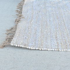 Natural Indian Wool/ Jute rug  S004a