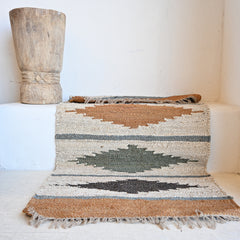 Natural Indian Wool/ Jute rug  S004