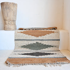 Natural Indian Wool/ Jute rug  S004