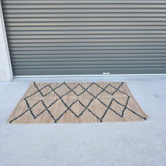 Natural Indian Wool/ Jute rug  S003a