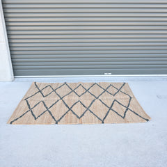 Natural Indian Wool/ Jute rug  S003a