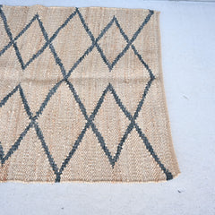 Natural Indian Wool/ Jute rug  S003a