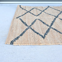 Natural Indian Wool/ Jute rug  S003a