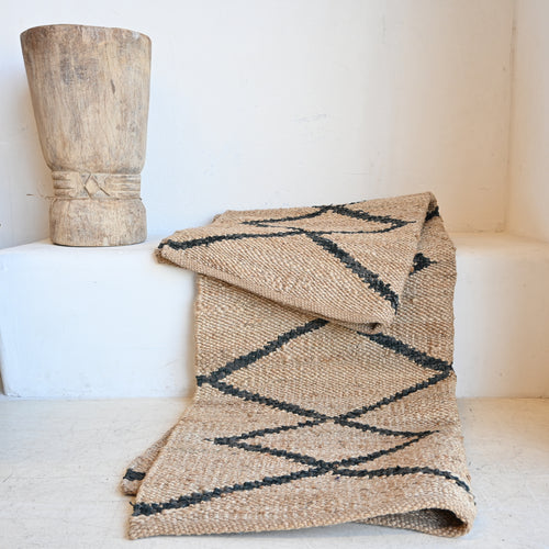 Natural Indian Wool/ Jute rug  S003a