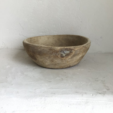 Vintage Wooden Bowl with handle 209939