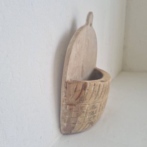 Carved Vintage Indian Utensil Holder 214550- 2