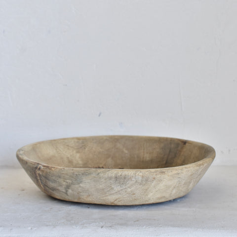 Medium Indian vintage wooden bowl -1