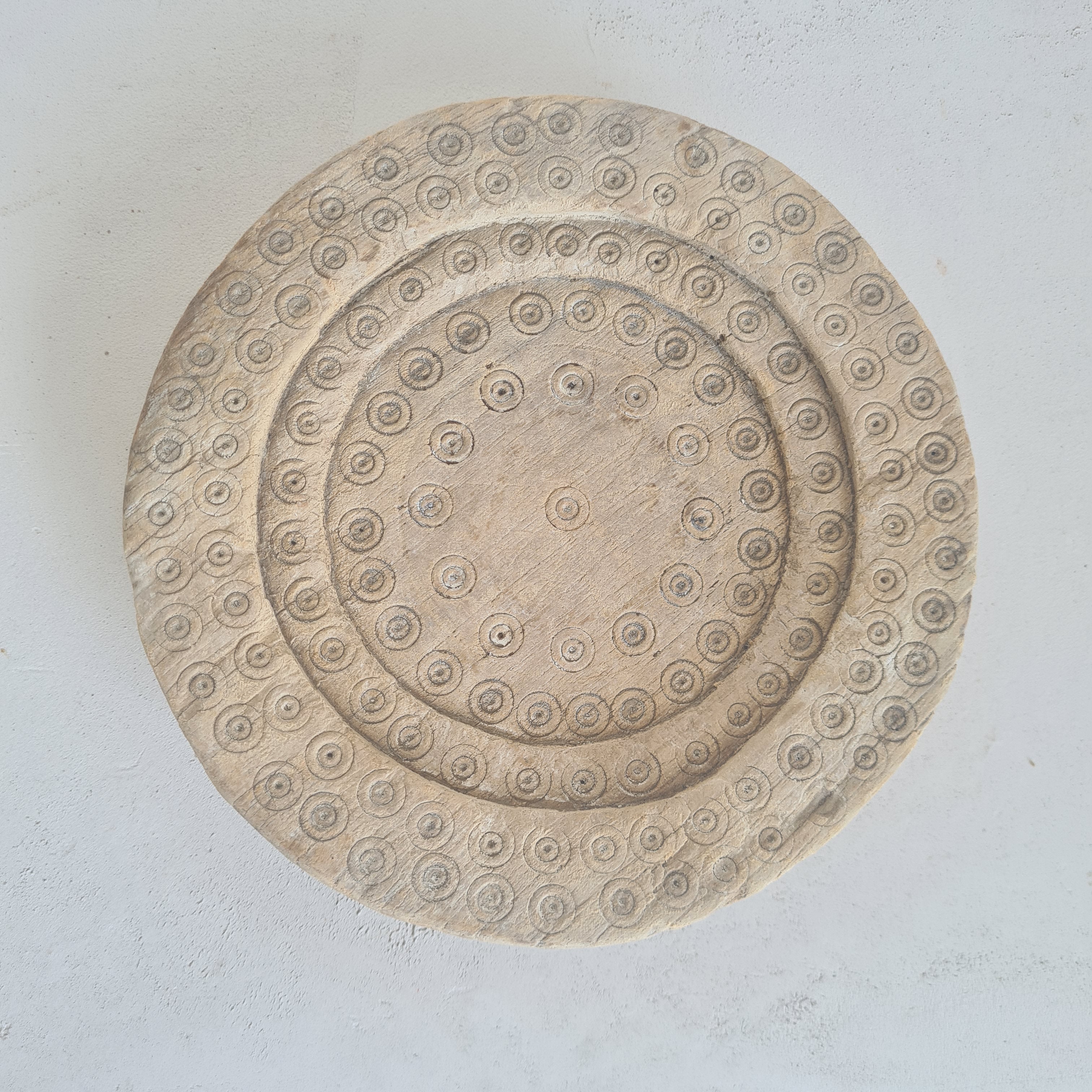 Indian Carved chapati plate 242302 -2