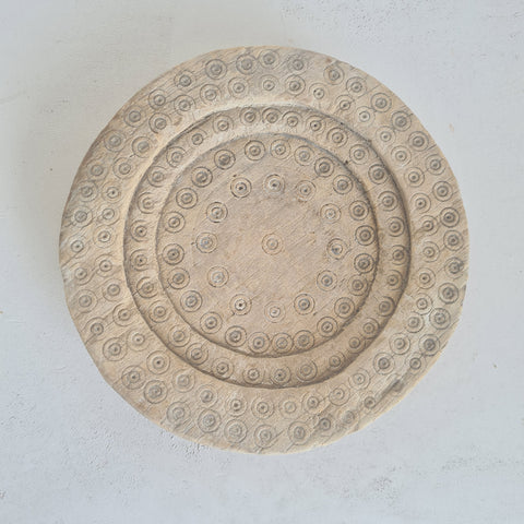 Indian Carved chapati plate 242302 -6