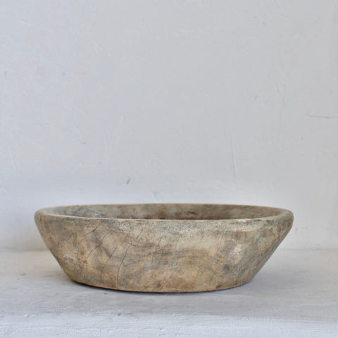 Medium Indian vintage wooden bowl -6