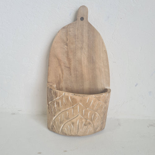 Carved Vintage Indian Utensil Holder 214550- 1