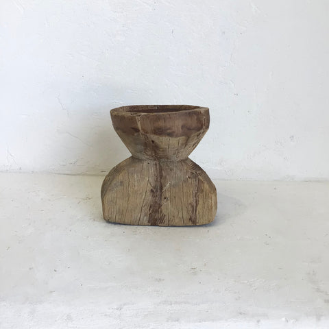 Vintage Wooden Bowl with handle 209939-3